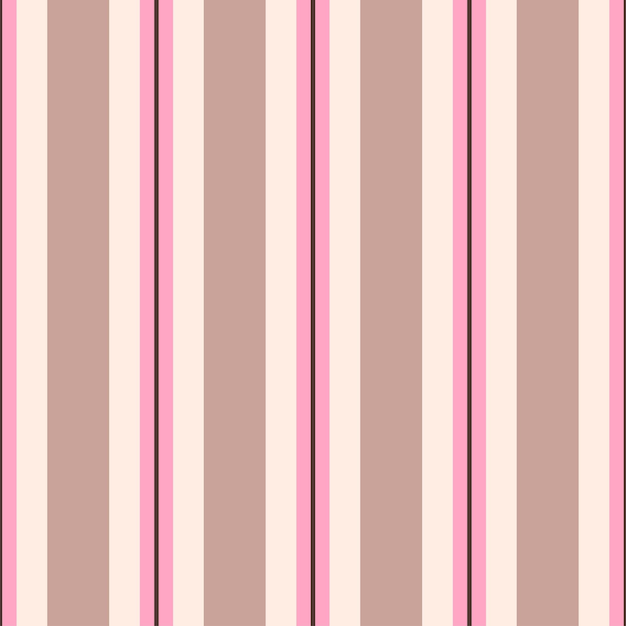 Stripe pattern in beige and soft pink with brown stripes for clothes designs. Simple textured