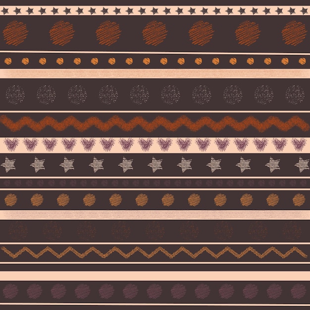 striped background with different figures of brown shades