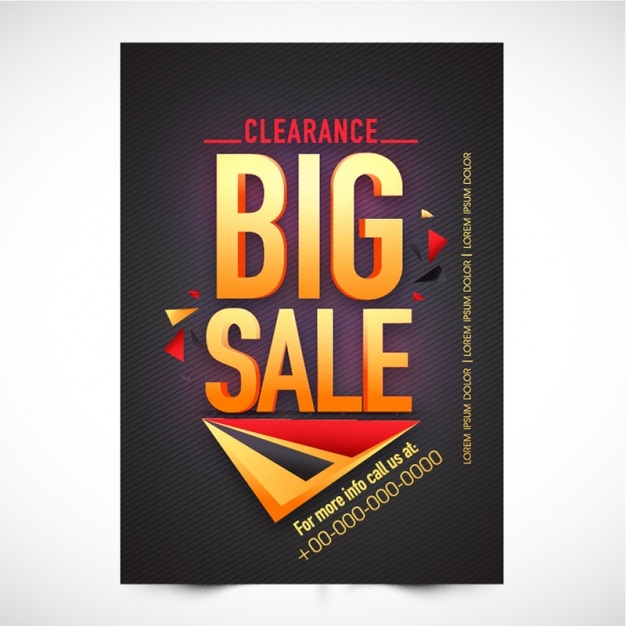 Striped brochure with big sale