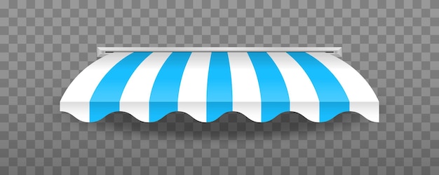 Vector striped colorful awning for shop