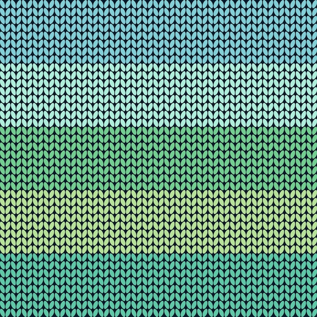 Striped colorful light fabric texture. Knitted pattern background. Green blue color