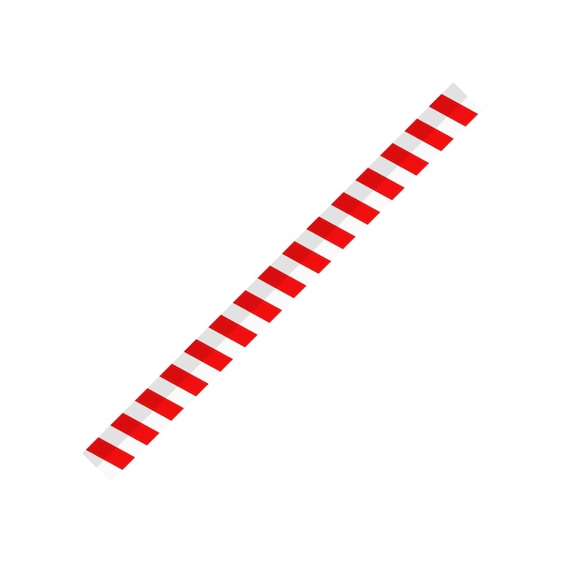 Вектор Полосатая иконка соломинки для напитка плоская иллюстрация полосатой иконки вектора соломинки для напитка для веб-дизайна