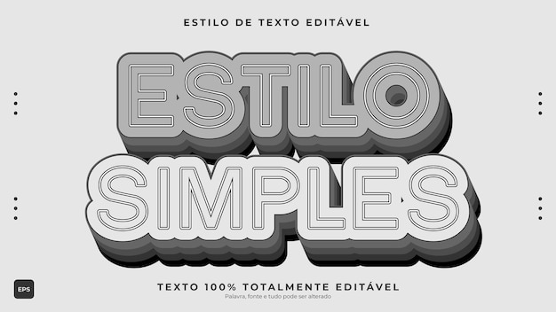 striped monochrome theme lettering text effect template