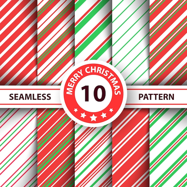 Striped sweet line Merry Christmas pattern.