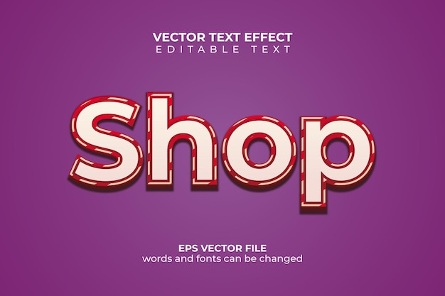 Striped text effect editable text effect template on purple background