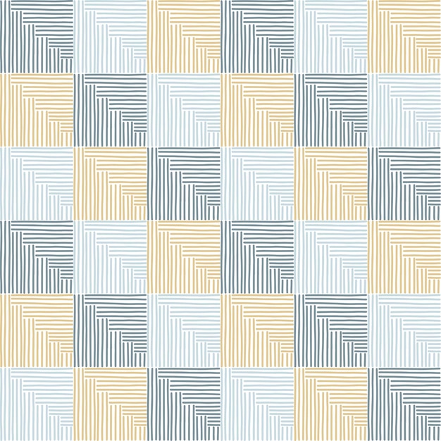 Stripes ornaments seamless pattern Yellow dark and light blue