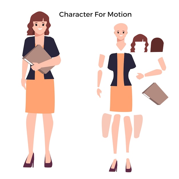 Stripfiguur voor motion design