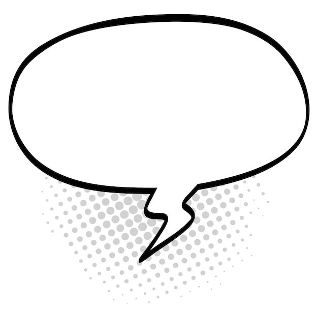 Vector strips speech bubble cloud