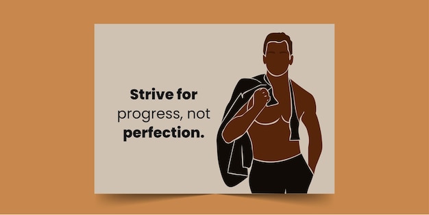 Strive for progress, not perfection, Greeting Card for Black Men