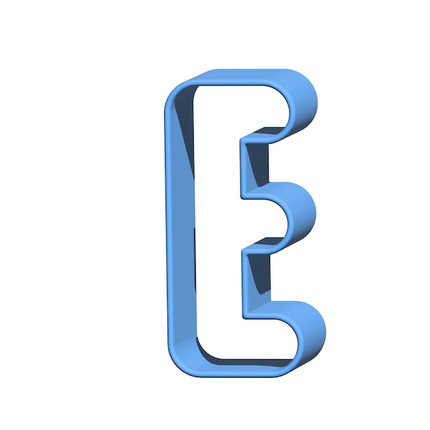 Stroke Alphabet Letter 3D grafische illustratie