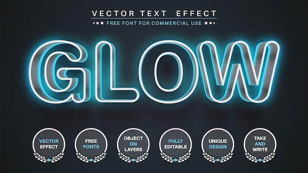 stroke glow edit text effect editable font style