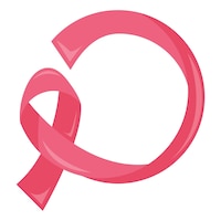 Stroke pink ribbon. october is cancer awareness month.