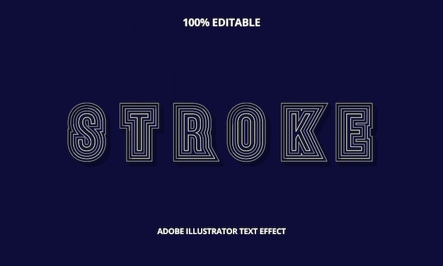 Stroke Text Effect Premium   