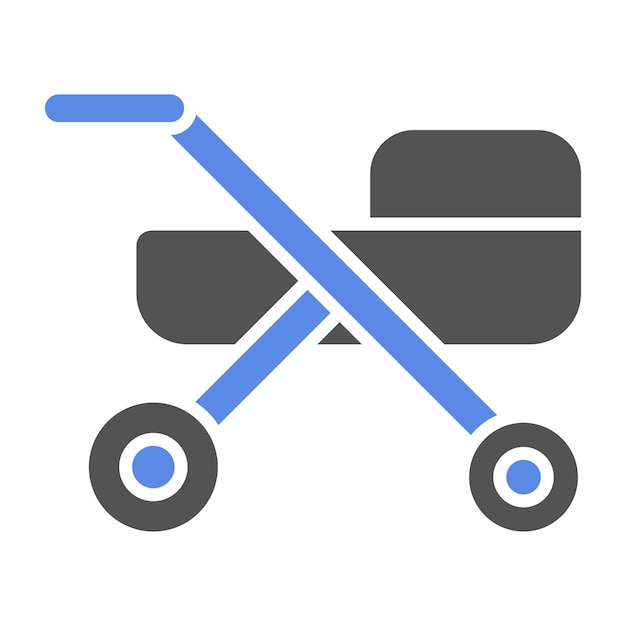 Vector stroller icon style