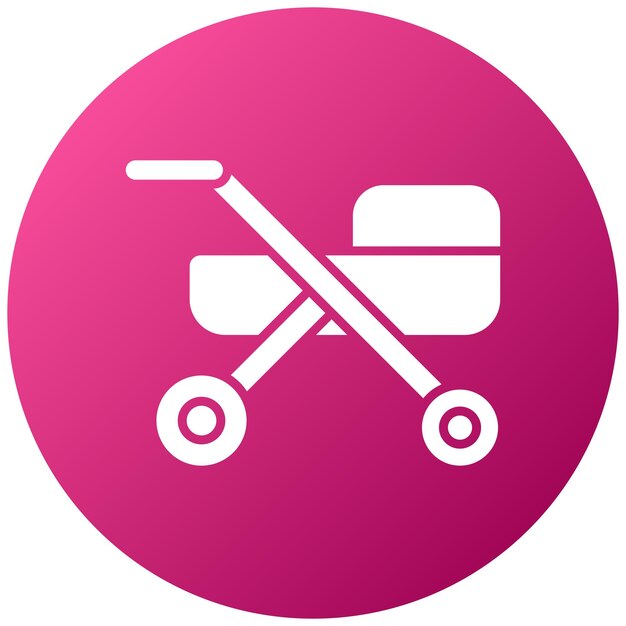 Vector stroller icon style