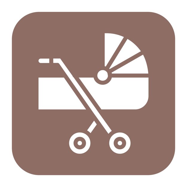 Vector stroller icon vector image can be used for baby shower