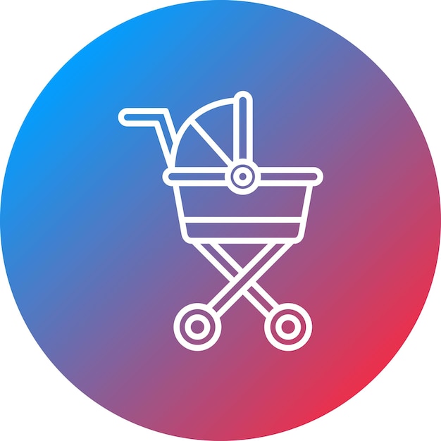 Stroller icon vector image Can be used for Baby