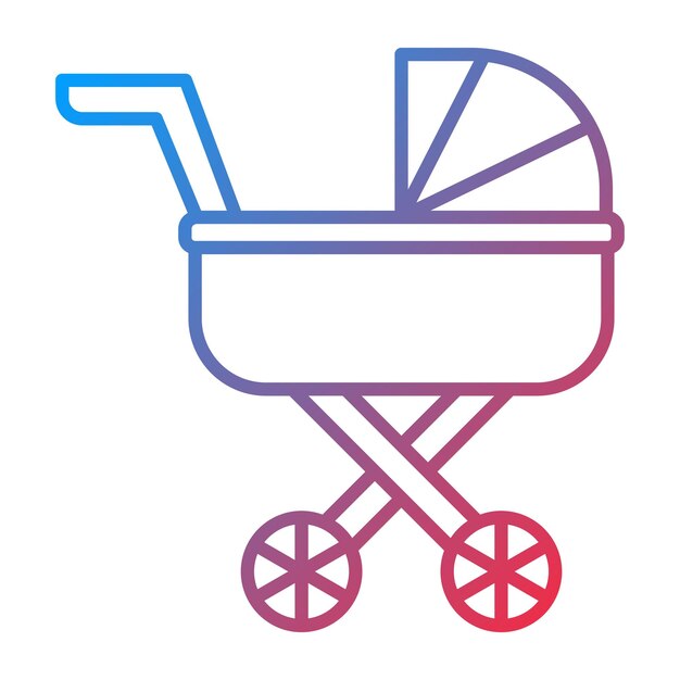 Stroller icon vector image can be used for family life