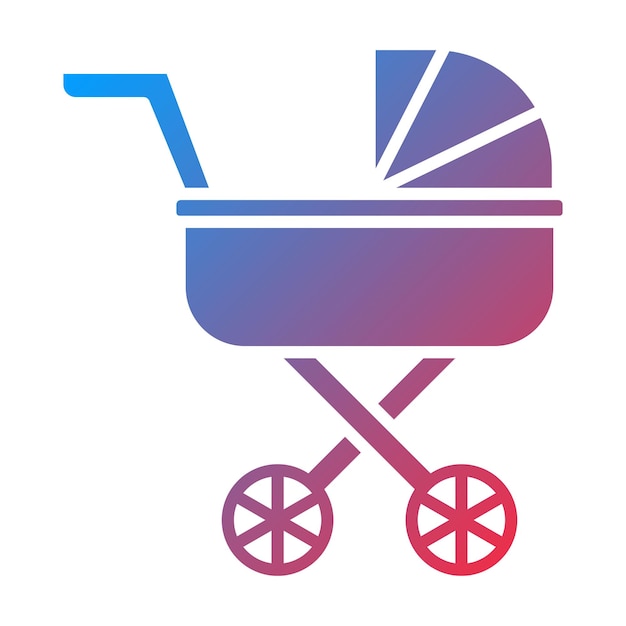 Vector stroller icon vector image can be used for family life