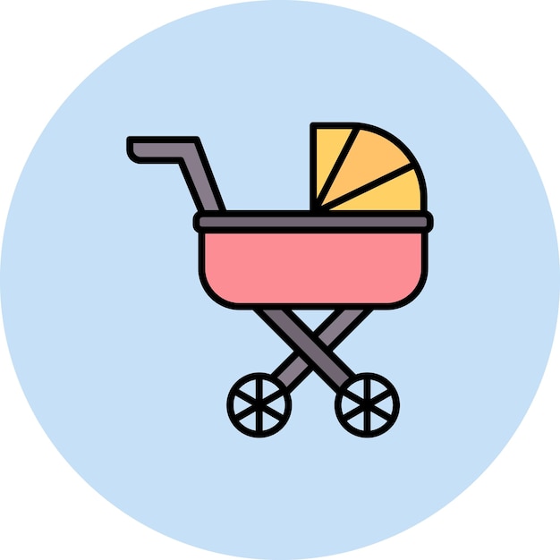 Vector stroller icon vector image can be used for family life