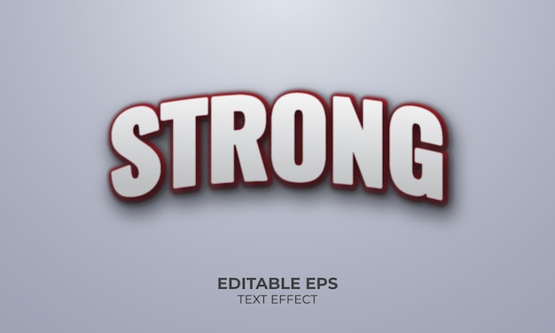 Strong 3d editable text effect