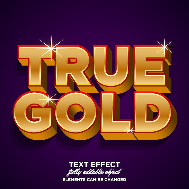 Strong bold luxury golden font effect