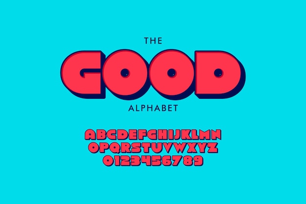 strong bold retro alphabet fonts