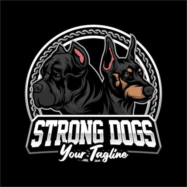 Strong dog logo