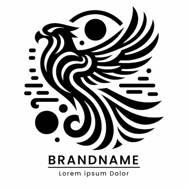 strong eagle logo modern strong branding silhouette style