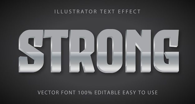 Vector strong  editable text effect