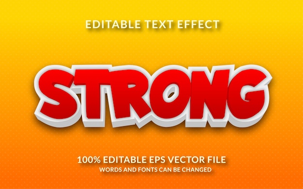 Strong Editable Text Effect