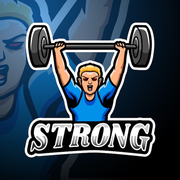 Strong esport logo mascot design