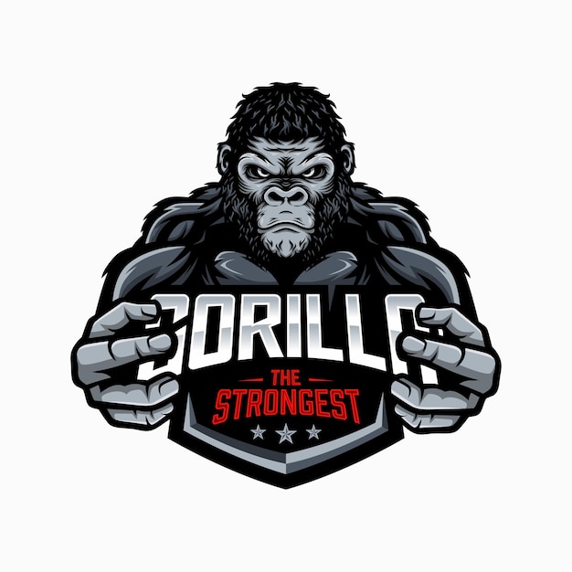 Vector strong gorilla illustration