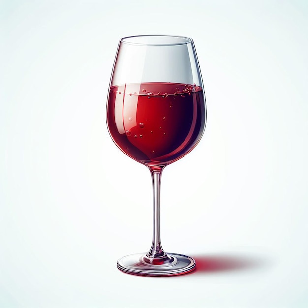 Forte impatto bellissimo isolato bicchiere di vino rosso arte vettoriale illustrazione carta da parati icona