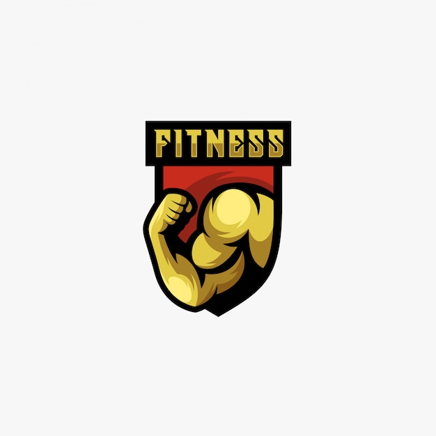 Logo di fitness uomo forte.