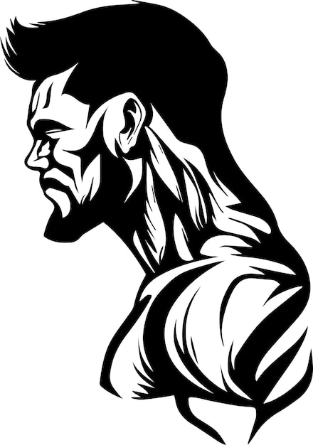 Strong man tattoo illustration