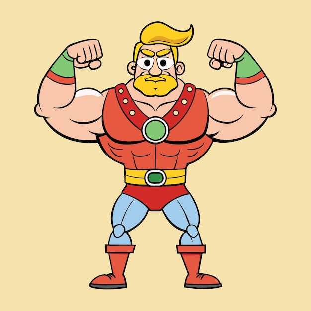 Strong man vector illustration and artwork