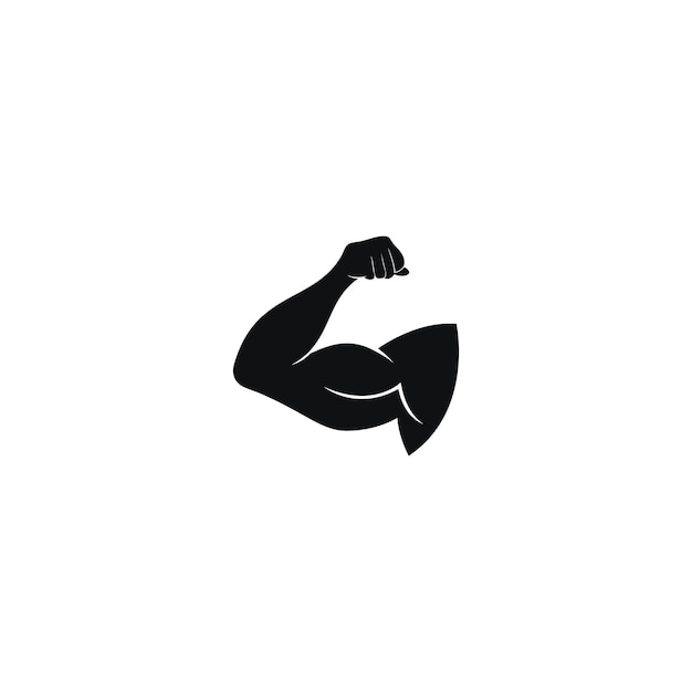 Логотип сильного человека vetor icon для фитнес-центра или иллюстрации концепции бодибилдера