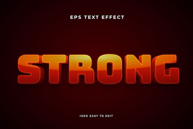 Strong red 3d text effect