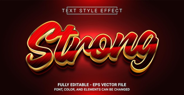 Strong Red Text Style Effect Editable Graphic Text Template