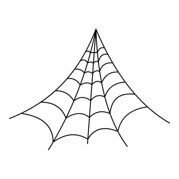 Strong spiderweb icon outline illustration of strong spiderweb vector icon for web