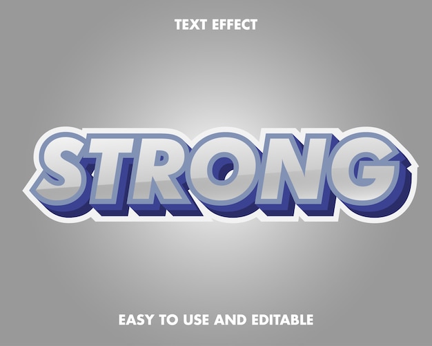 Strong text effect. Editable Font Style.