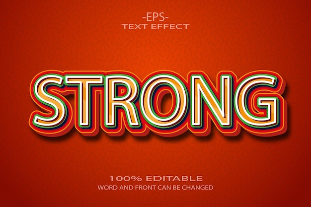 Strong text effect with graphic style and editable