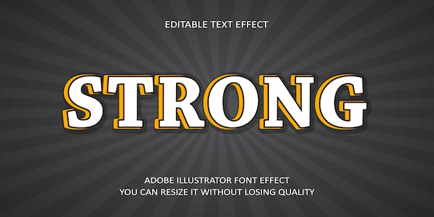 Strong text font effect