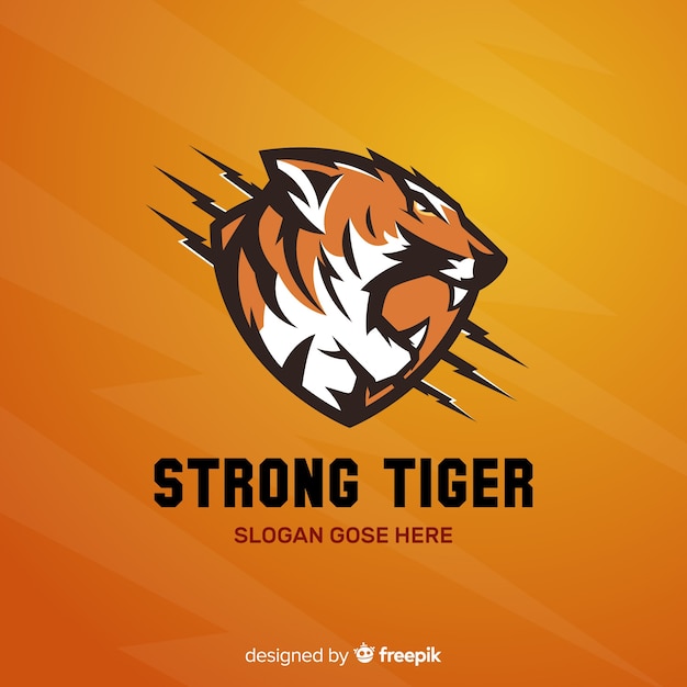 Сильный логотип тигра