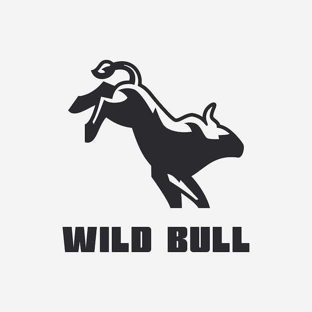 Strong Wild Bull Kick Logo