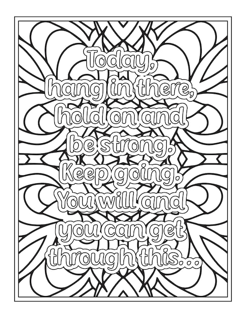 Strong women quotes coloring page for kdp interior