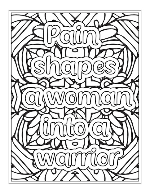 Strong Women Quotes Coloring Page For KDP interior