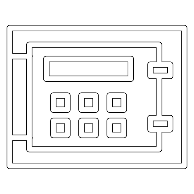 Strongbox vector icon illustration of Protection and Security iconset