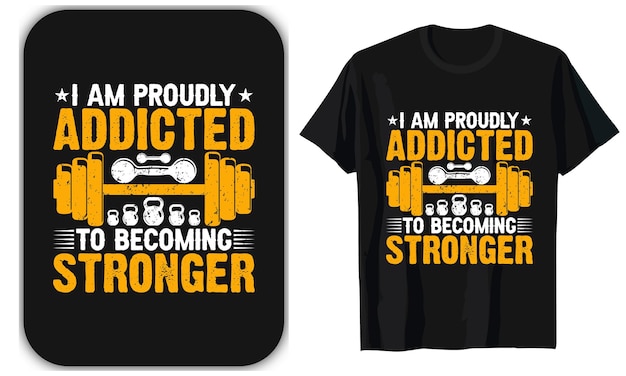 Stronger gym fitness t shirt design